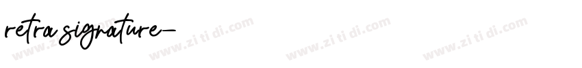retra signature字体转换